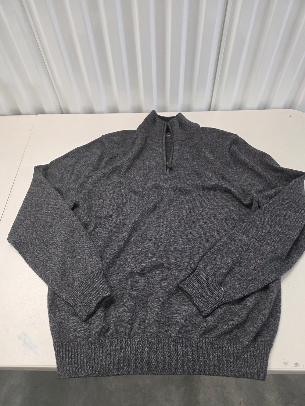 Brooks Brothers Extra Fine Italian Merino Wool Quarter Zip Pullover Men's Size L